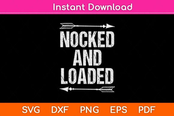 Archery Nocked and Loaded Svg Png File