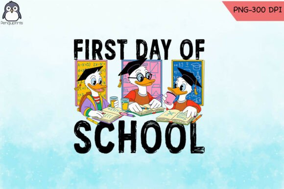 First Day School Funny Goose School PNG