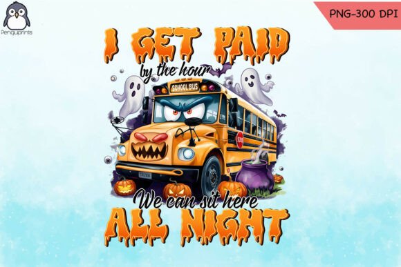 Halloween School Bus Spooky Driver PNG