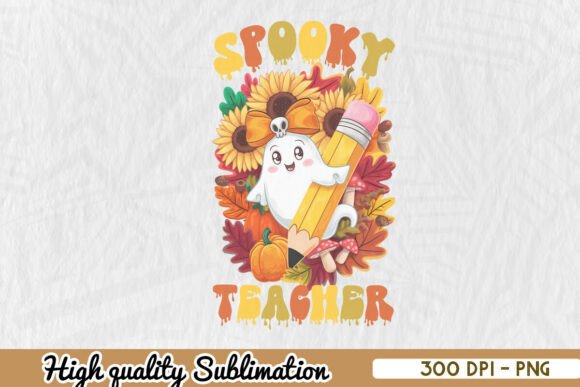 Halloween Spooky Teacher Cute PNG