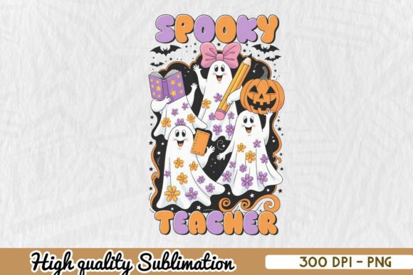 Halloween Spooky Teacher Funny PNG