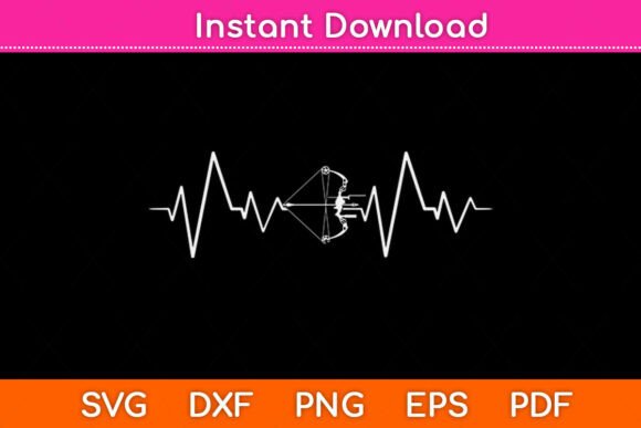 Heartbeat Archery Svg Png Cut File