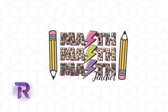 Math Teacher Pencil Daisy Lightning PNG Graphics
