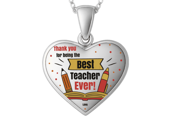 Personalised Teacher Thank You Heart POD Graphics and Crafts