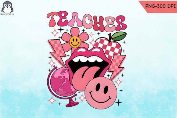 Retro Teacher Groovy Teacher Sublimation
