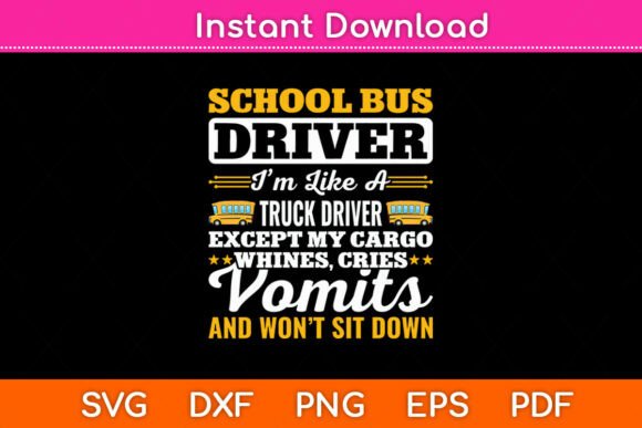 School Bus Drivers District Yellow Graphics