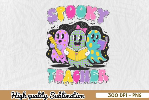 Spooky Teacher Cute Halloween PNG: Graphics & Crafts