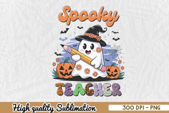 Spooky Teacher Halloween PNG for Crafts and Graphics