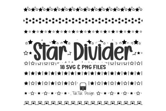 Star Divider, Border Elements SVG PNG