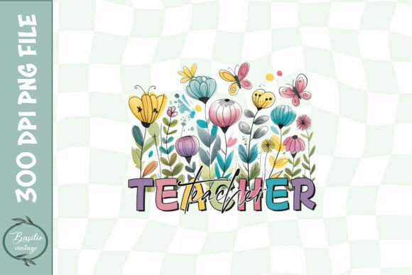 Teacher Appreciation Floral PNG for Graphics and Crafts