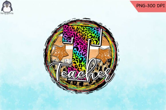 Teacher Leopard Sublimation PNG: Graphics for Crafts