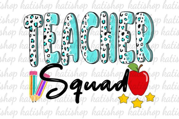 Teacher Squad Leopard Png Sublimation